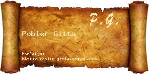 Pobler Gitta névjegykártya